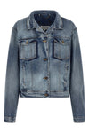 maison margiela folded collar denim jacket reinterprets the classic codes of w