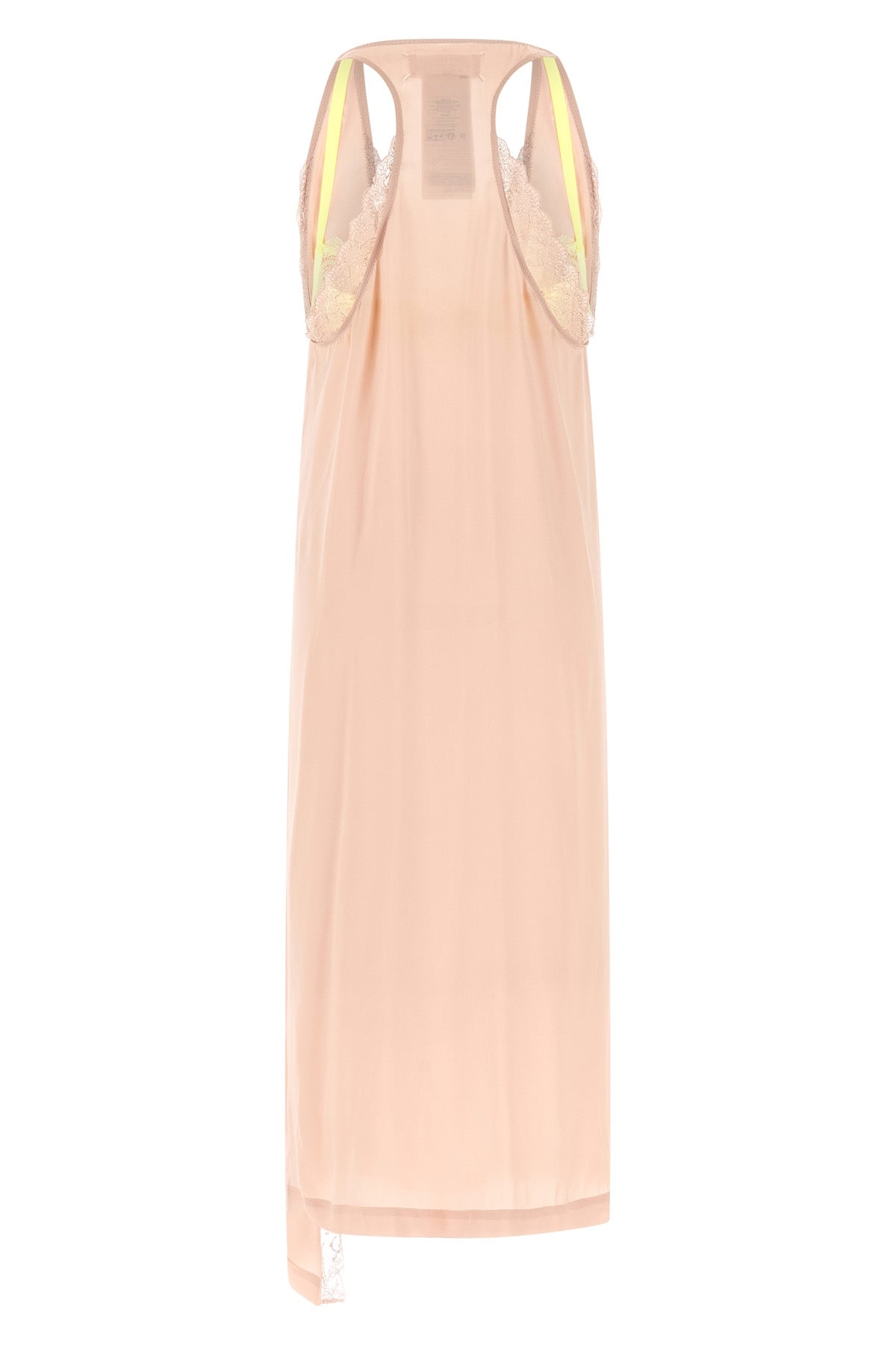 the maison margiela silk lace slip midi dress redefines the codes of deconstruct
