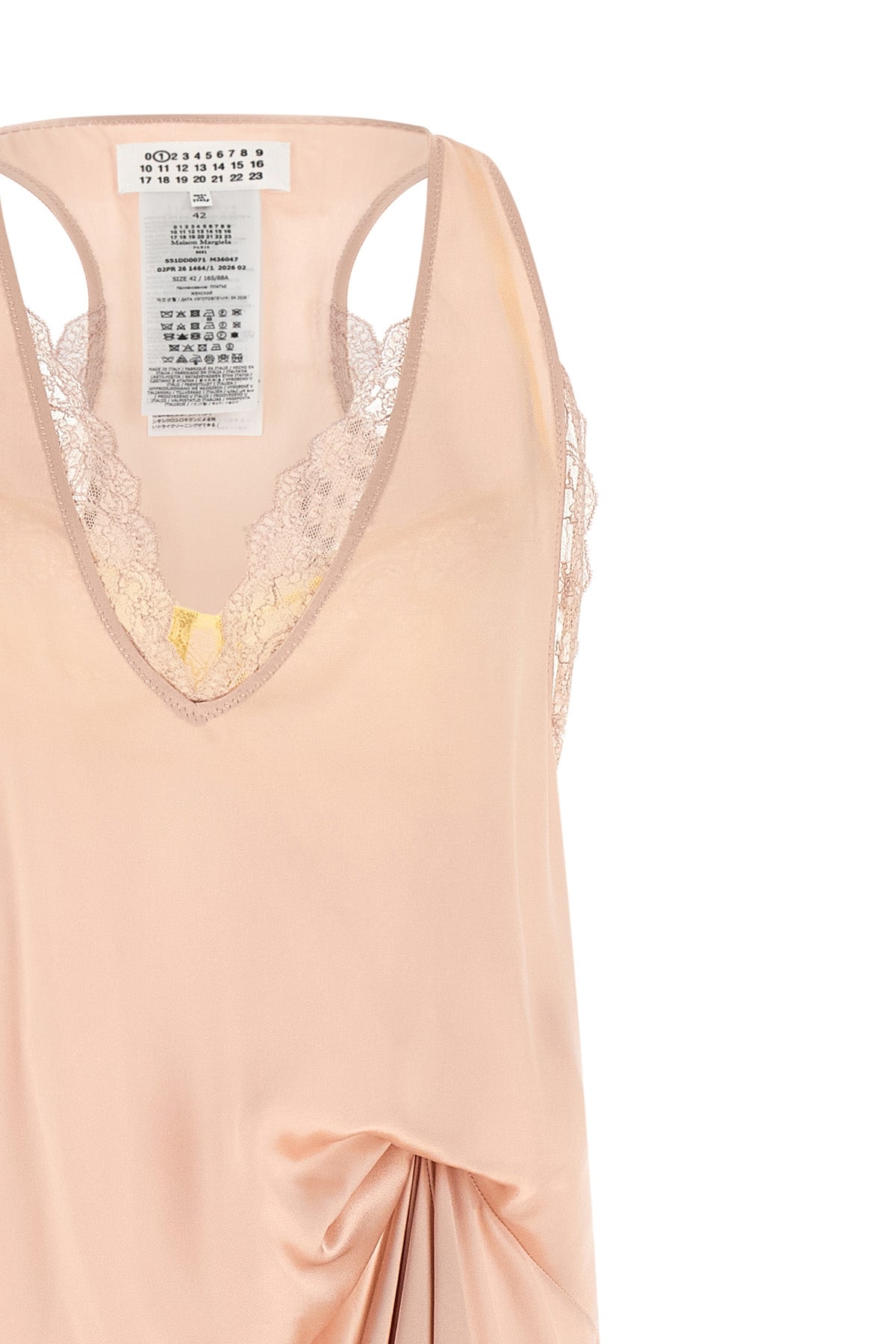 the maison margiela silk lace slip midi dress redefines the codes of deconstruct