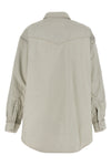 padded cotton denim overshirt
