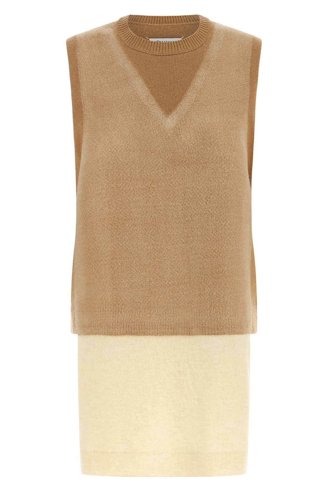 MAISON MARGIELA M the maison margiela memory of knitted vest features a complex trompe loeil co