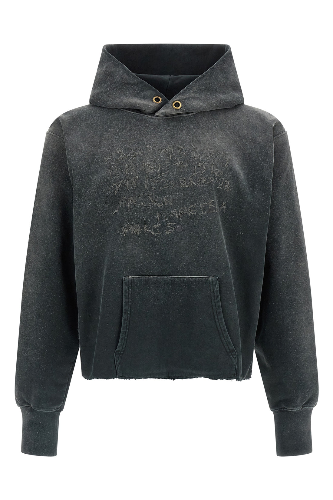 MAISON MARGIELA M used-effect gauze cotton hoodie