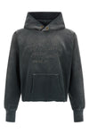 used-effect gauze cotton hoodie