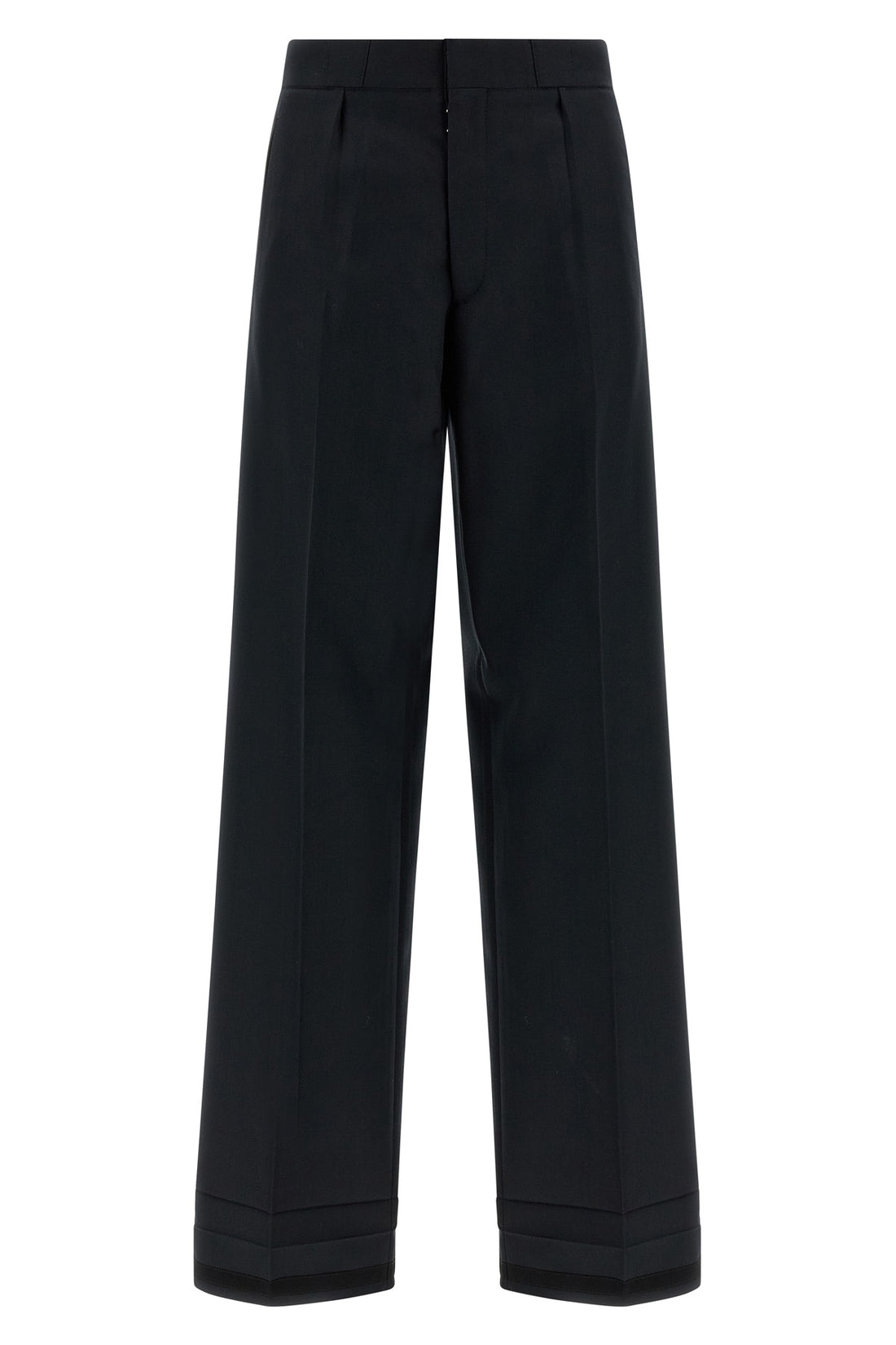 MAISON MARGIELA 42 tailored trousers in herringbone blend