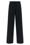 tailored trousers in herringbone blend