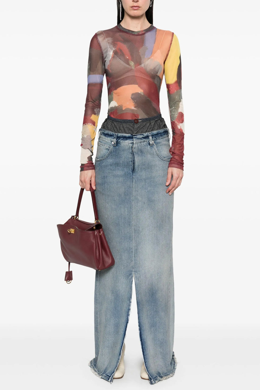 MAISON MARGIELA 38 cotton denim skirt