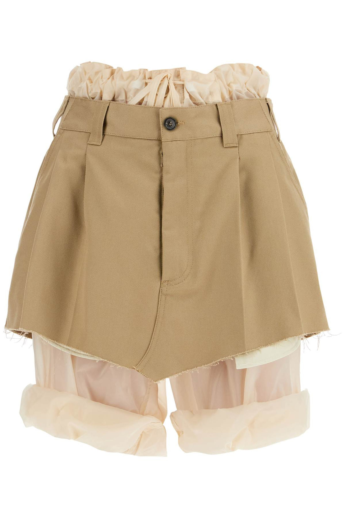 layered effect mini skirt-p