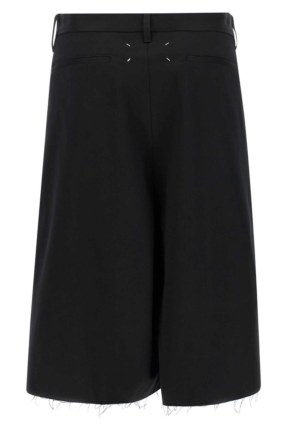 maison margiela bermuda shorts redefine codes through an asymmetrical constructi