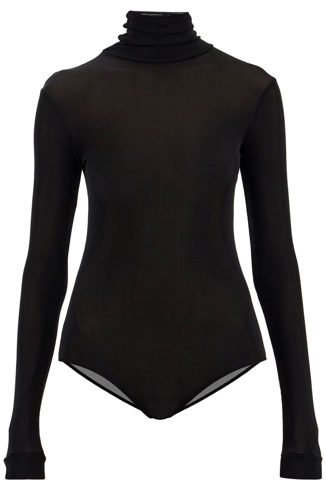 high-necked body suit