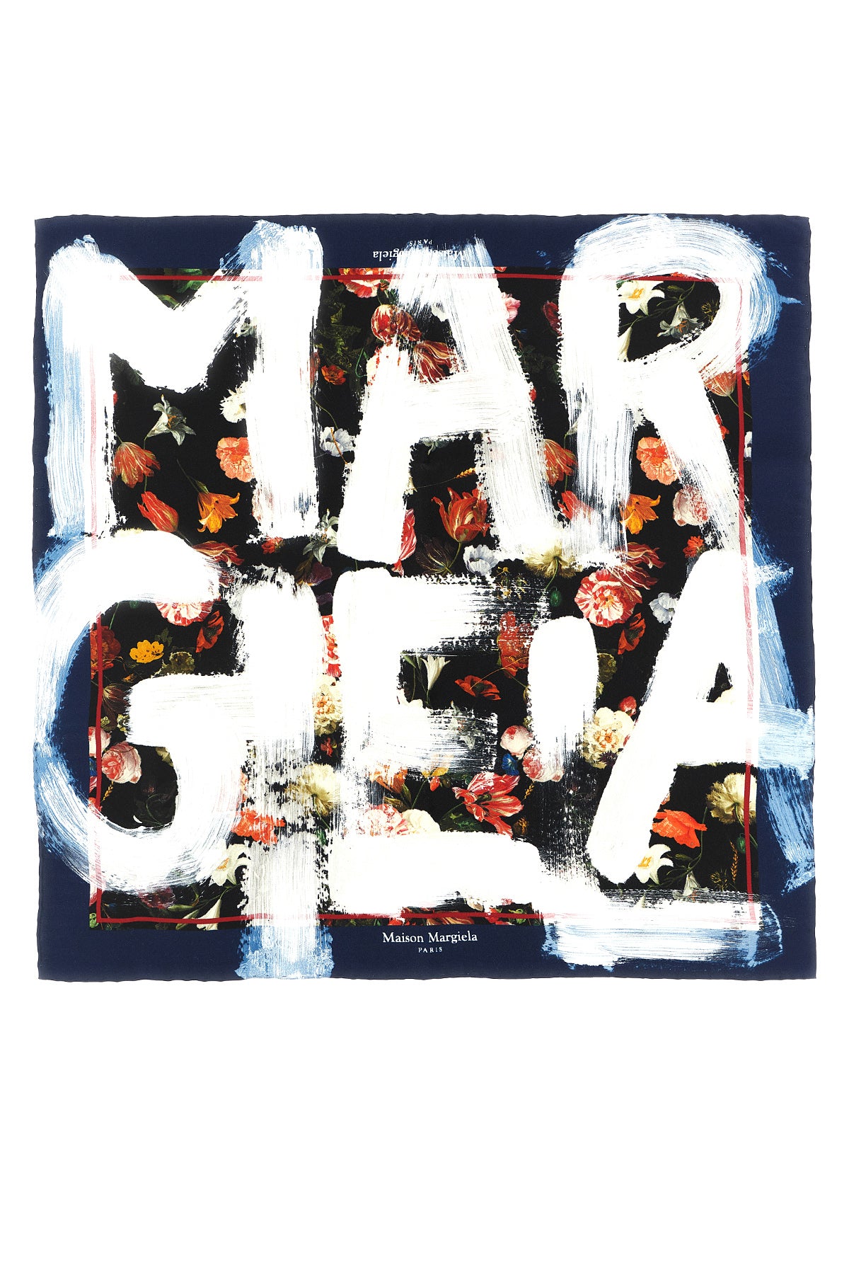 maison margiela square scarf is made of pure fluid silk