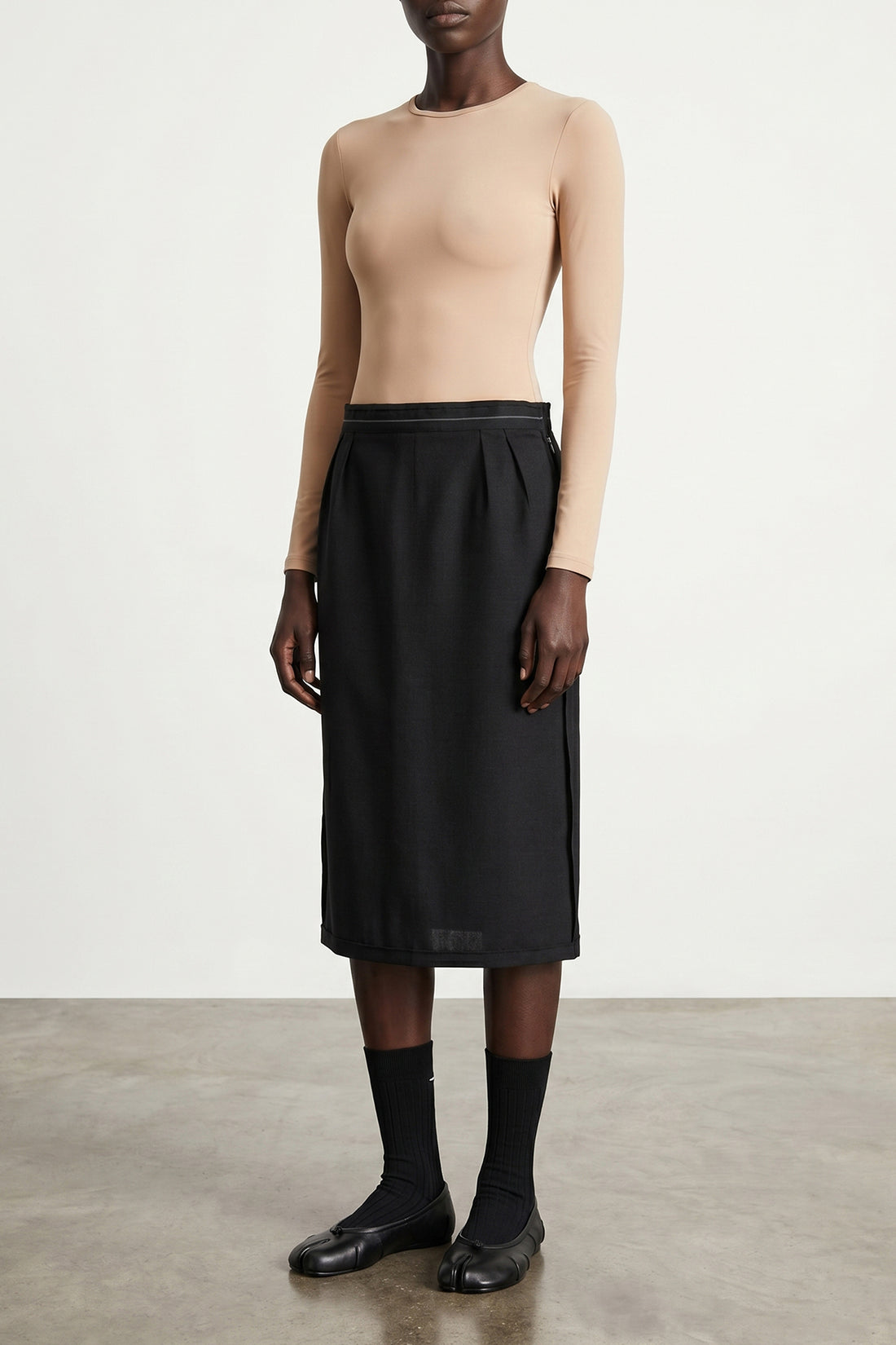 MAISON MARGIELA M maison margielas black wool blend socks redefine the daily accessory through th
