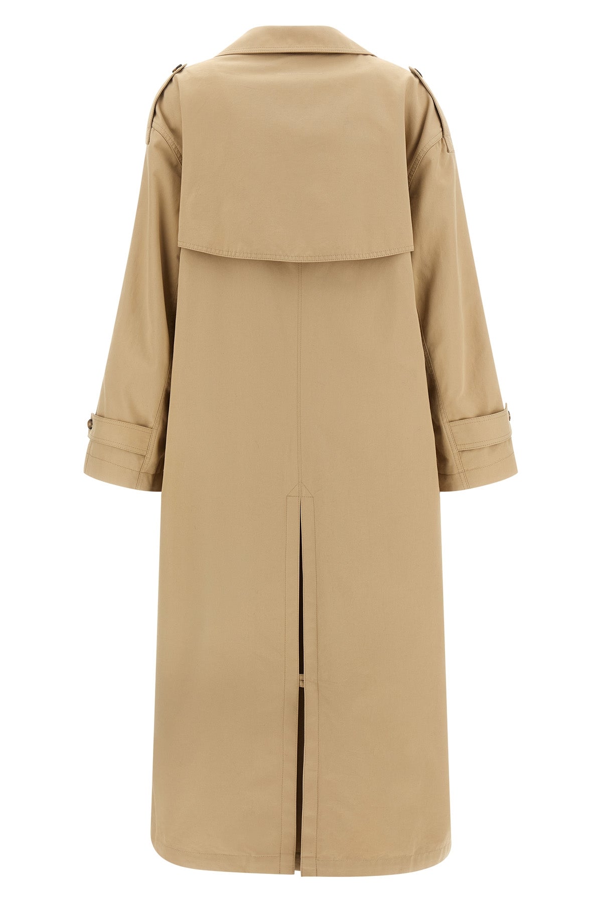 light double-breasted trench coat in light cotton twill