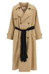 light double-breasted trench coat in light cotton twill