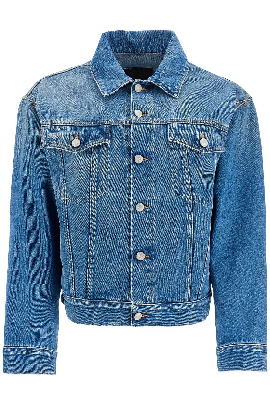 denim jacket with slits