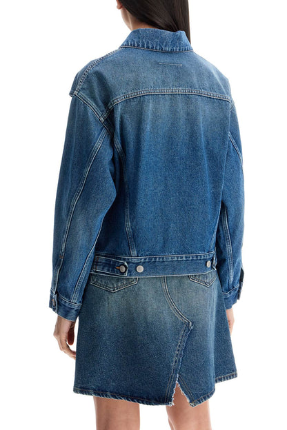 denim jacket with slits