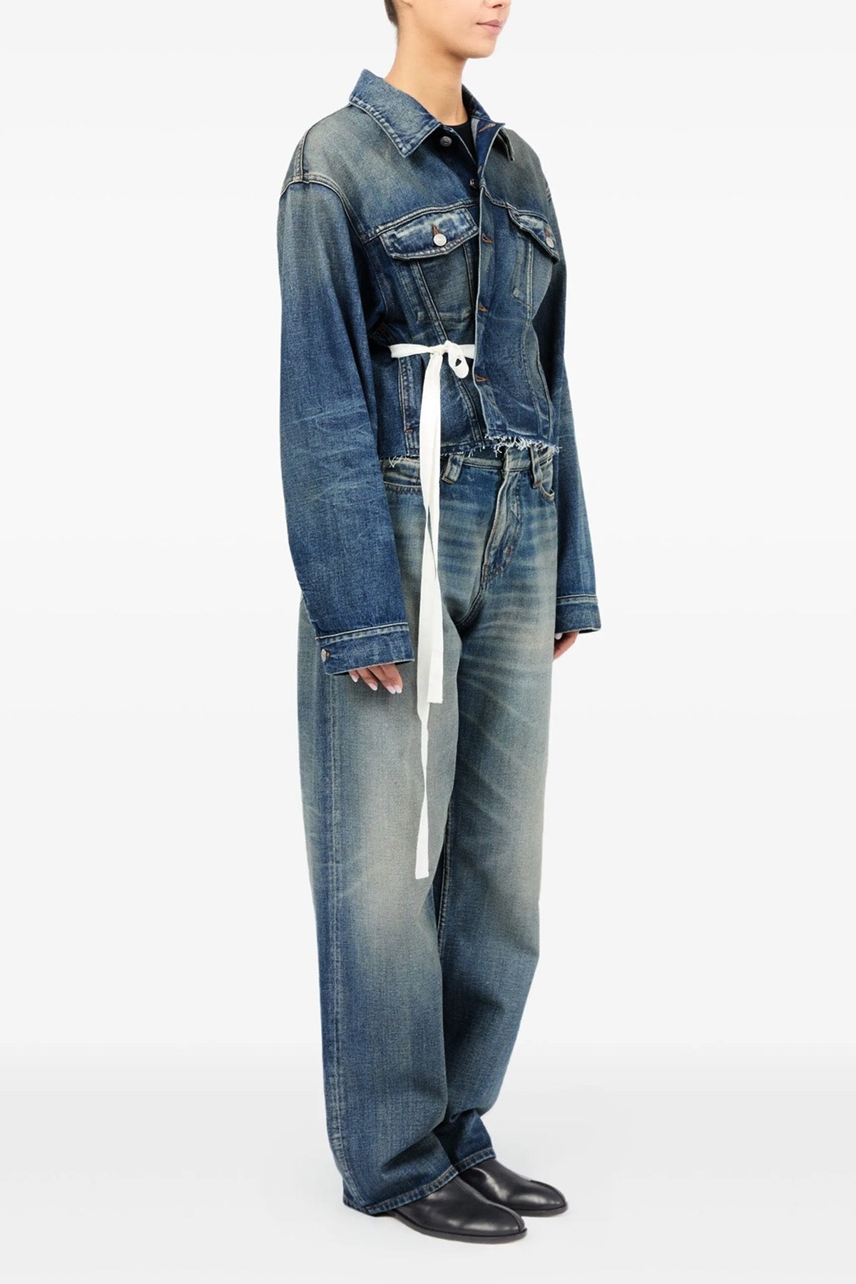 stonewashed cotton denim jacket