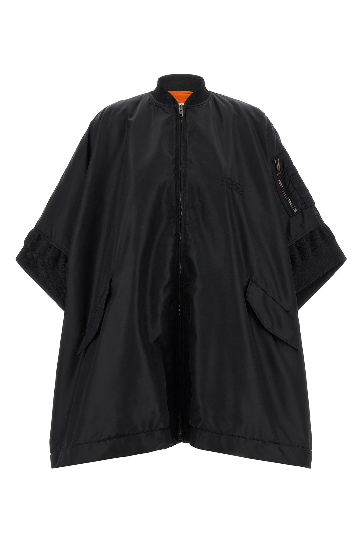 bomber jacket in semi-gloss technical fabric
