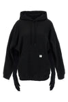 cotton jersey hoodie mini dress