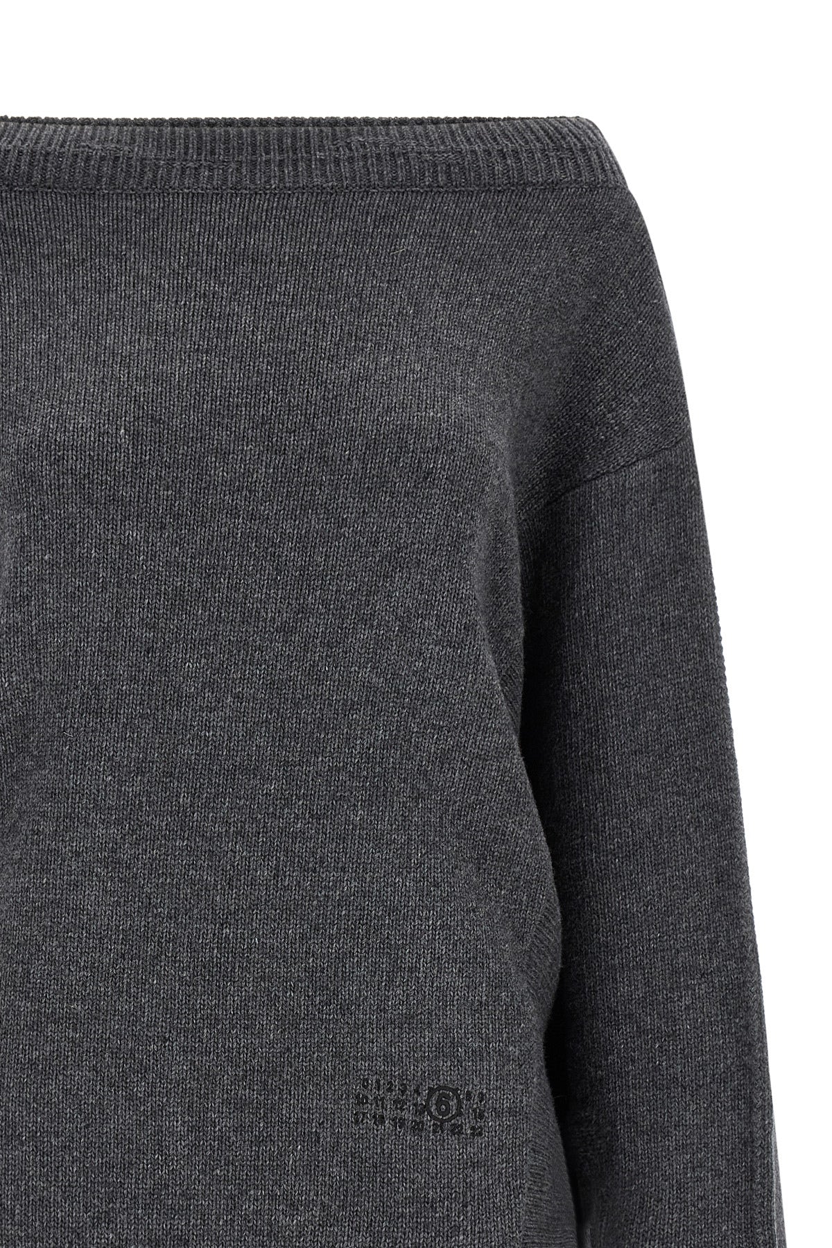 maison margiela mm6 mini dress reinterprets the classic knitwear silhouette thro