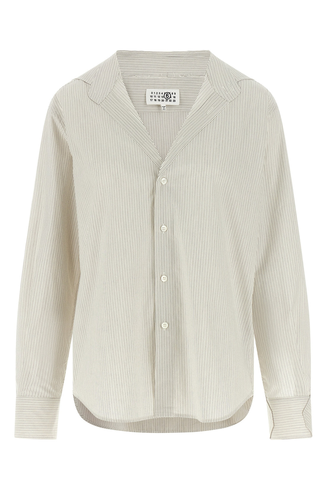 MM6 38 striped cotton poplin shirt