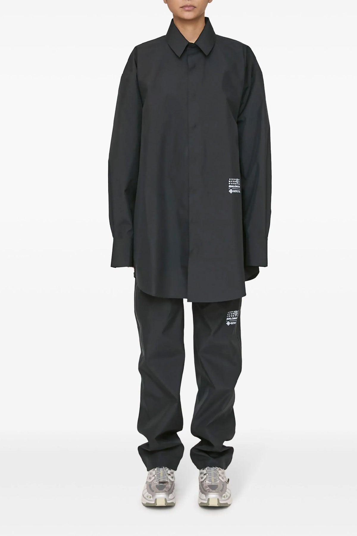 maison margiela x salomon mm6 shirt in water-repellent gore-tex fabric