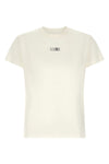 the mm6 maison margiela t-shirt stands out for its essential construction in pur