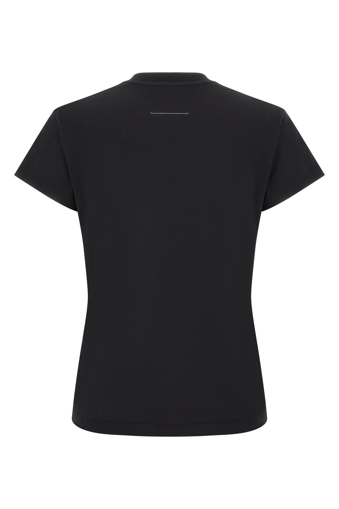 MM6 L maison margiela mm6 t-shirt in pure black cotton defines an essential and recogn