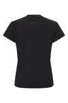 maison margiela mm6 t-shirt in pure black cotton defines an essential and recogn