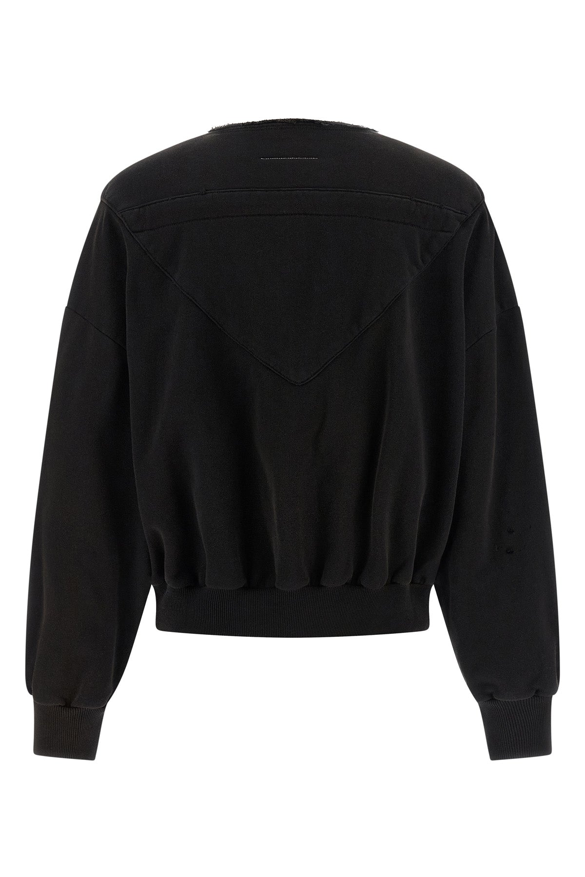 used-effect gauze cotton sweatshirt