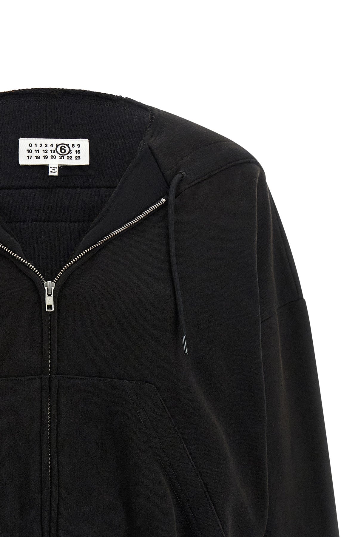 used-effect gauze cotton sweatshirt