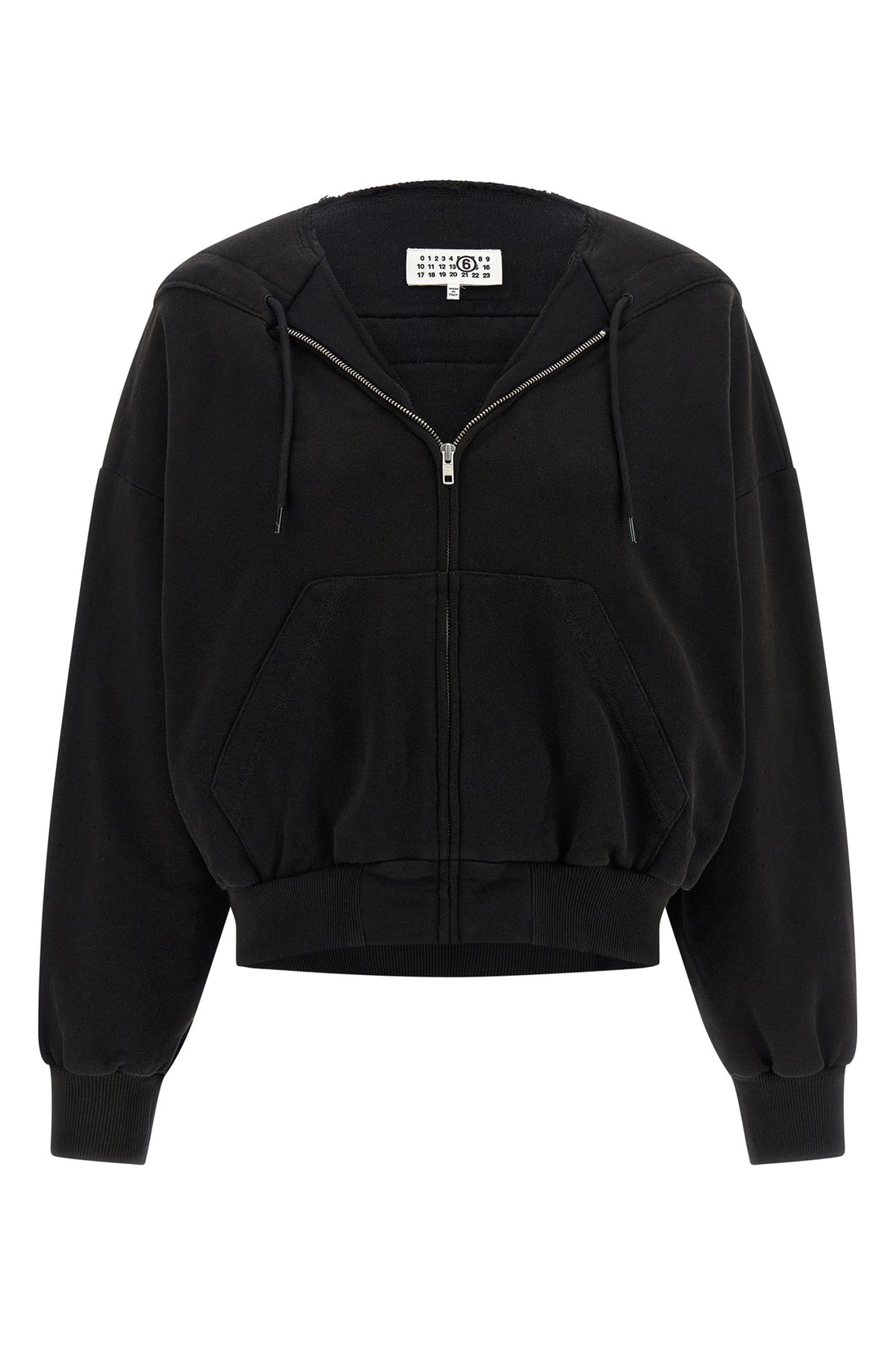 MM6 M used-effect gauze cotton sweatshirt