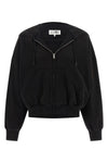used-effect gauze cotton sweatshirt