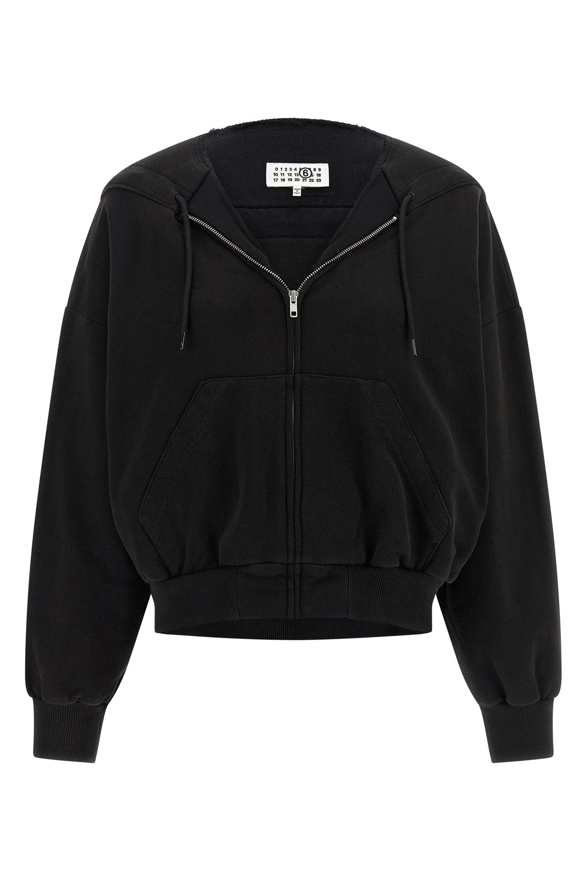 used-effect gauze cotton sweatshirt