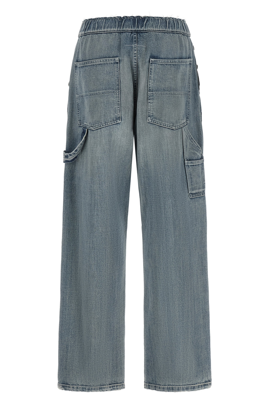 MM6 36 maison margiela mm6 jeans redefine workwear aesthetics through a wide-leg silhou