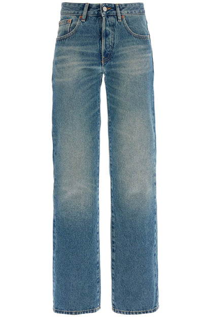 low-waisted flared jeans