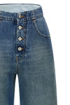 stonewashed cotton denim jeans