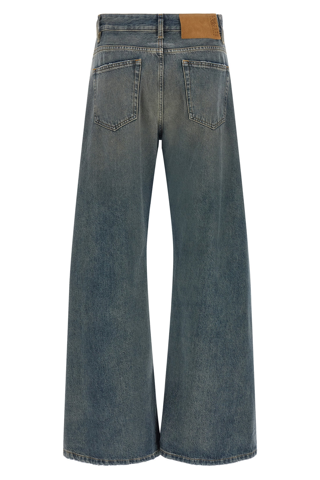 MM6 24 maison margiela mm6 jeans feature a wide-leg silhouette characterized by exagger