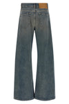 maison margiela mm6 jeans feature a wide-leg silhouette characterized by exagger