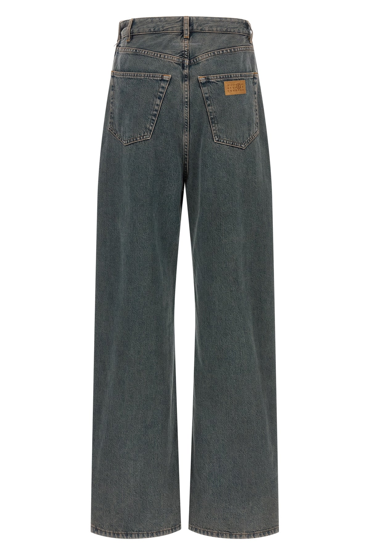 maison margiela mm6 jeans redefine traditional denim through an avant-garde back