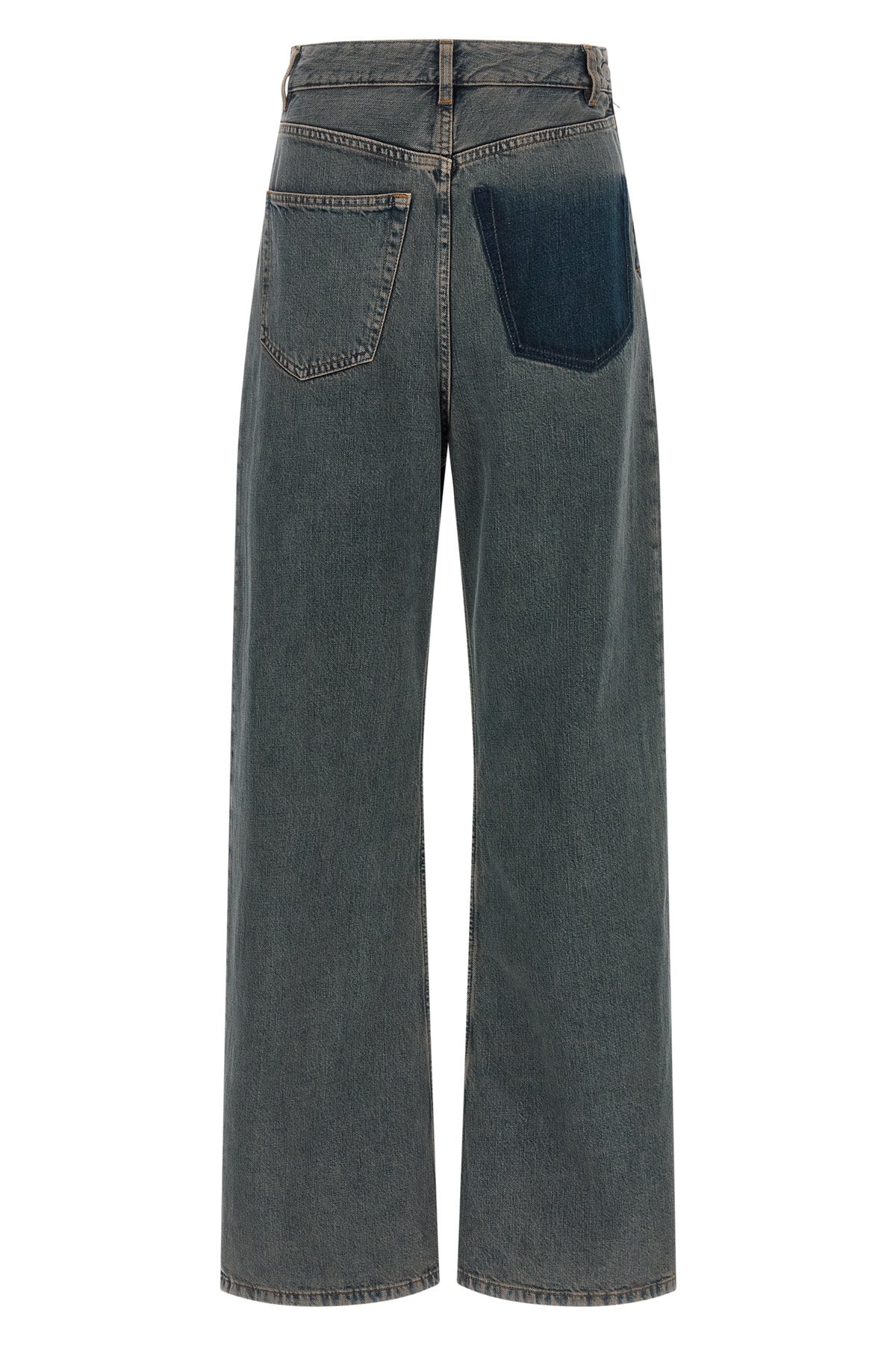maison margiela mm6 jeans redefine traditional denim through an avant-garde back