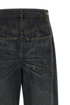mm6 maison margielas wide-leg jeans redefine classic denim through an asymmetri