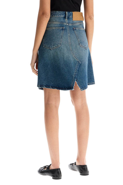 denim mini skirt