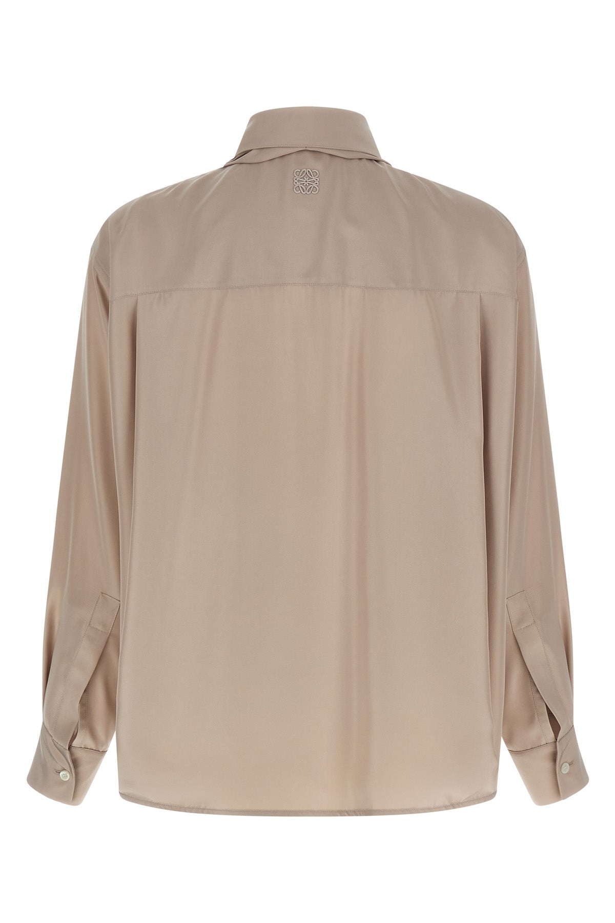 light matte silk poplin shirt