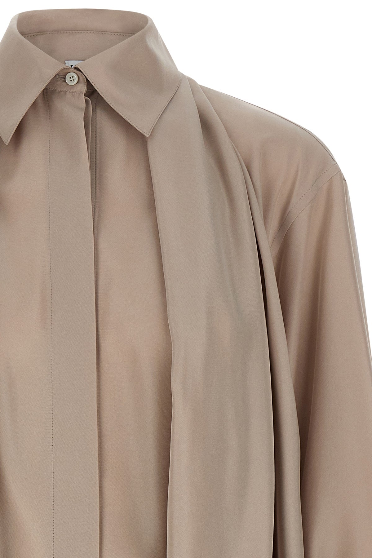 light matte silk poplin shirt