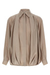 light matte silk poplin shirt