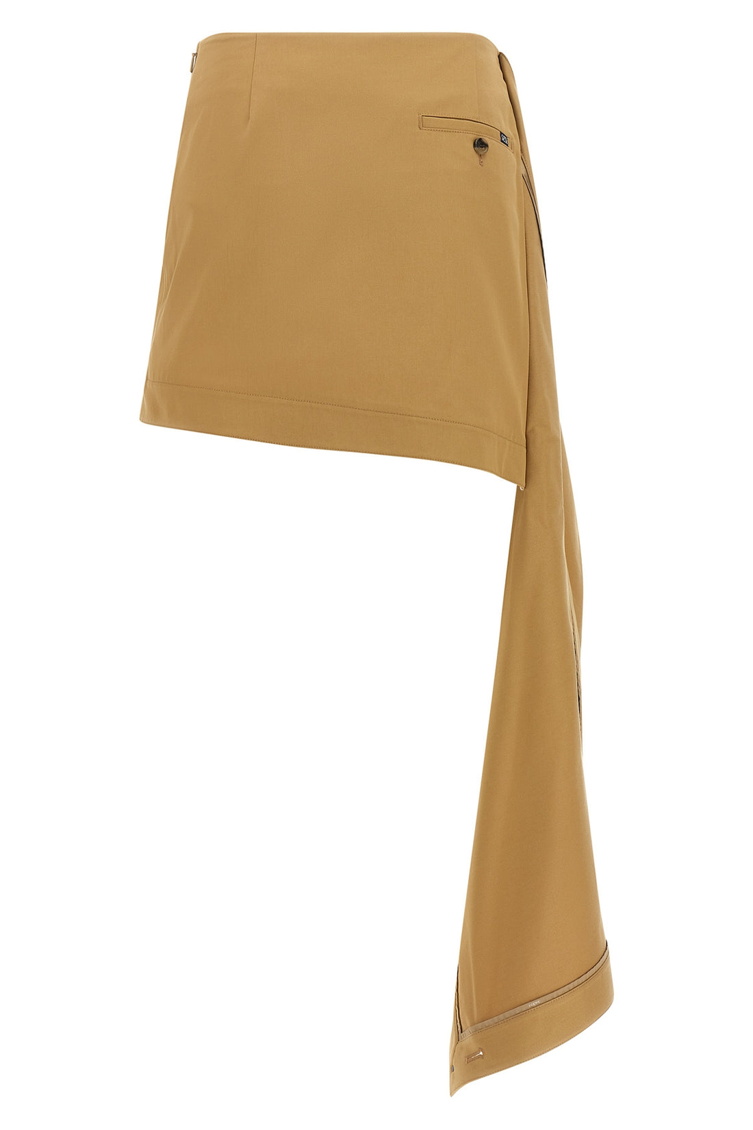 LOEWE 34 mini skirt in cotton and silk gabardine of medium weight