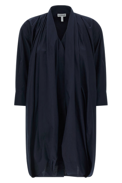 mini dress in lightweight textured cotton poplin