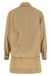mini dress in light cotton and silk gabardine