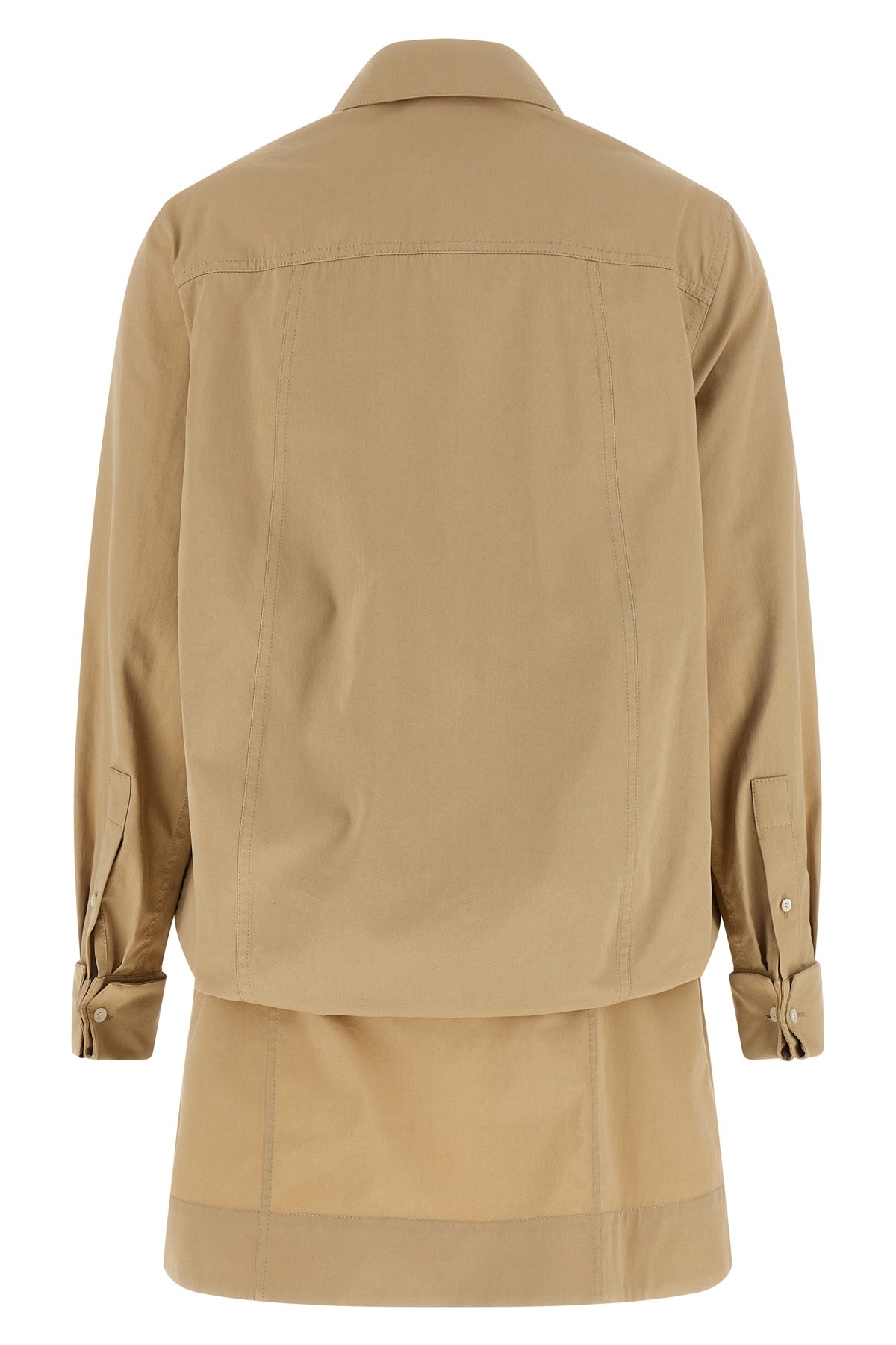 mini dress in light cotton and silk gabardine