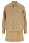 mini dress in light cotton and silk gabardine